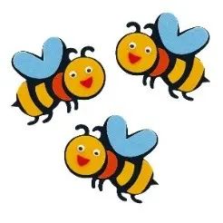 3ct. Foam Bees 2.7"x3.5" (6.9x8.9cm)