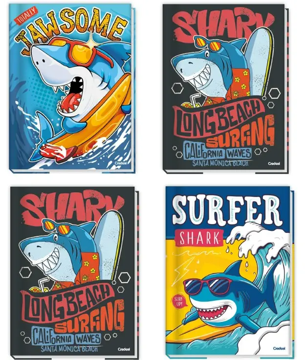 Sewn Comp. Book Shark Dudes Flex Cover 200 PG