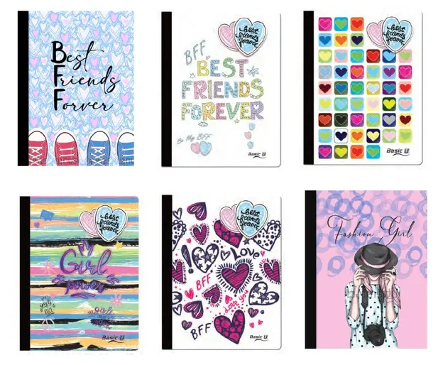 Sewn Comp. Book BFF'S Flex cover 200 pg.