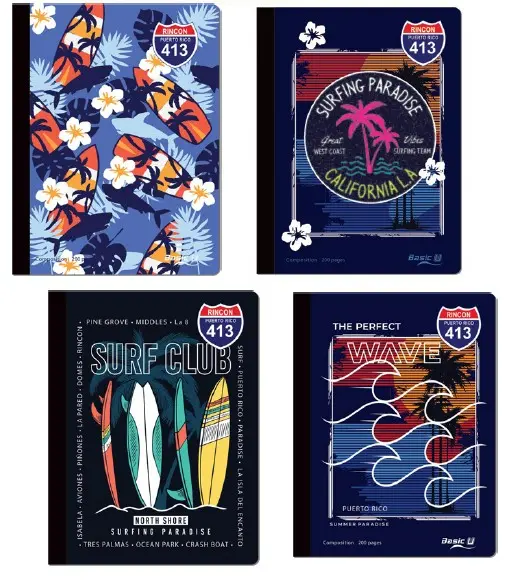 SURF 413 Sewn Comp. Book Flex Cover 200 pg.