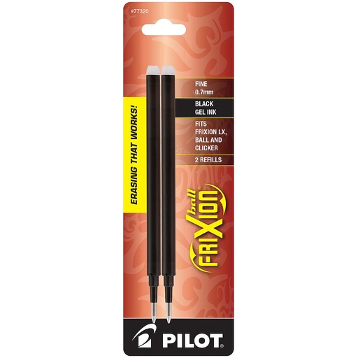 [PIL77320] Pilot Frixion Ball, Refill, Fine PK/2 Blk