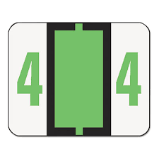 [ESS-18004] End Tab Labels, Number 4, 500/Roll