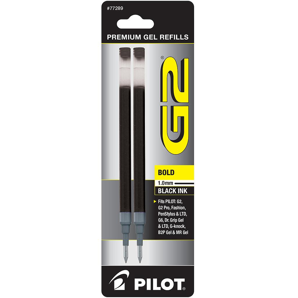 [PIL77289] G2 Black Refill Bold, 2/Pk