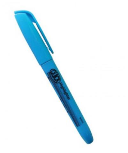 [R1512] Highlighter, Fluorescent Blue Ink, Dozen