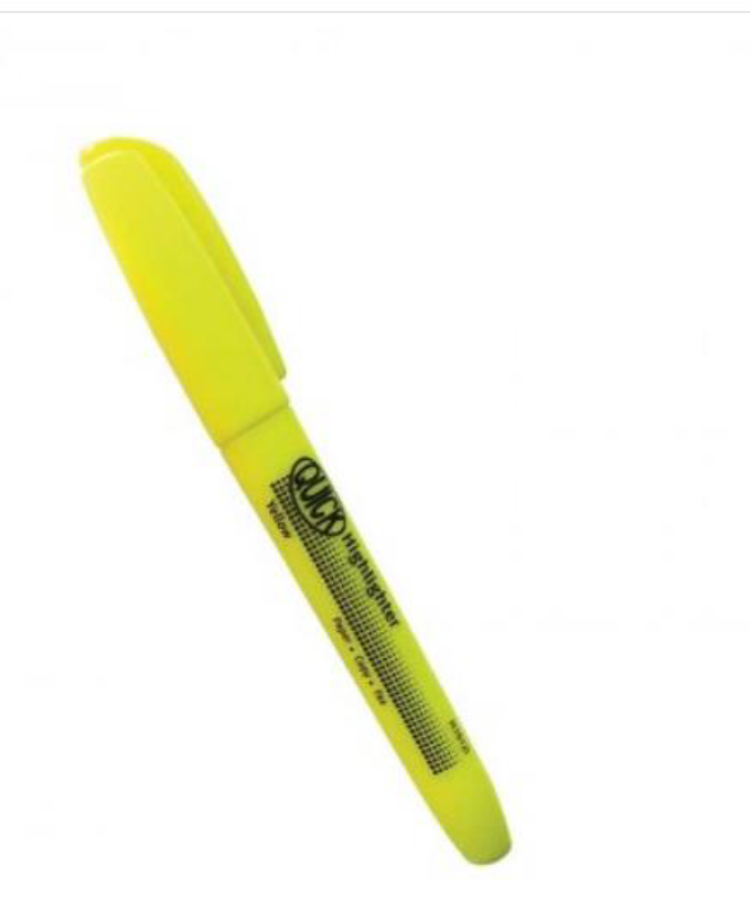 [R1512I] Highlighter, Fluorescent Yellow Ink, Dozen