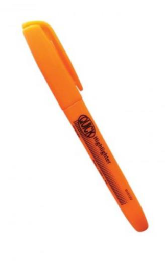 [R1512V] Highlighter, Fluorescent Orange Ink, Dozen