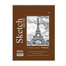 [5044] Top Bound Spiral Premium Sketch Pad, 9" x 12"