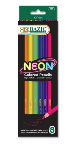 [725] 8 Neon Colored Pencils