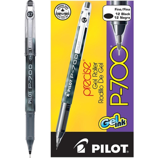 [PIL38610] P-700 Gel Ink Rolling Ball, Black,Fine,Dozen