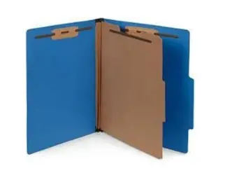 [ATL-11218] Partition Folder, Letter, Six-Sections (2 Pt), Dark Blue, 15/Box