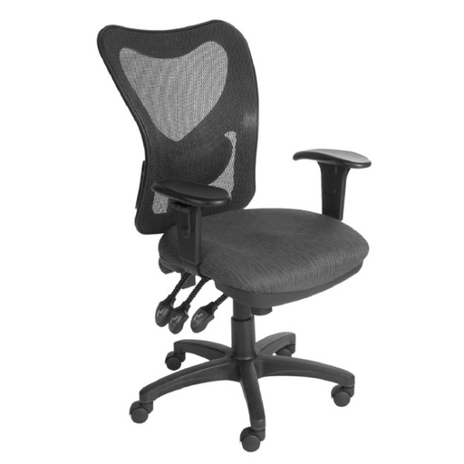 [OPTIMA-BLK] Operational Chair. Fully Articulated, with Seat Glide and Back Height Adjustment. Independent Seat Angle and Back Pitch Control. Six Position Adjustable Arms – Black Mesh Back