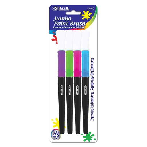 [3988] Paintbrush Set Kid's Jumbo 4/Pk