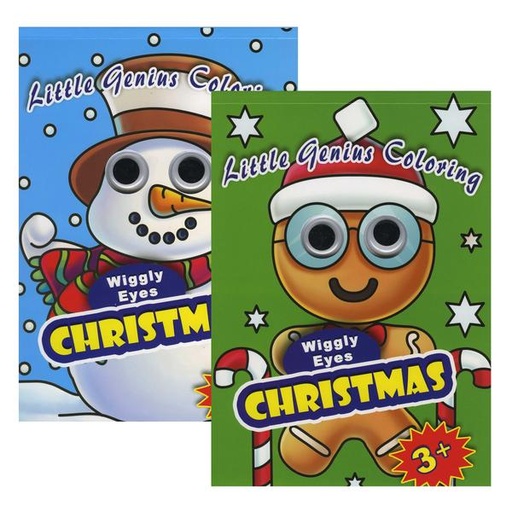 [8025] Christmas Wobbly Eyes Coloring Book