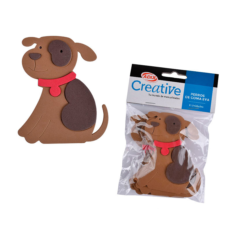 [C602047] Perros de Goma Eva 6 unidades