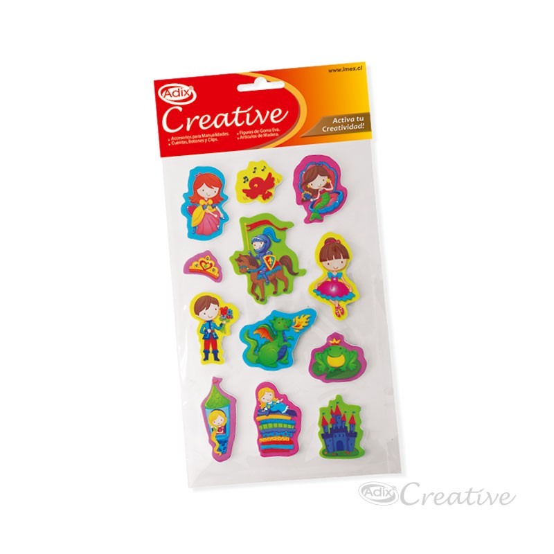 [C901045] Sticker de goma Eva Princesa