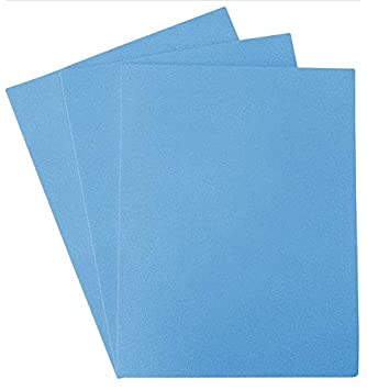 [BARR-FCG010] Foamy tamaño carta con diamantina (Azul cielo) 10/pc