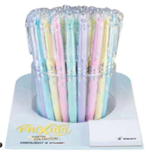 [PIL4347] Frixion Light Pastel Collection, Erasable, Medium 3.3mm, 50/pc tub display (1)(13045)