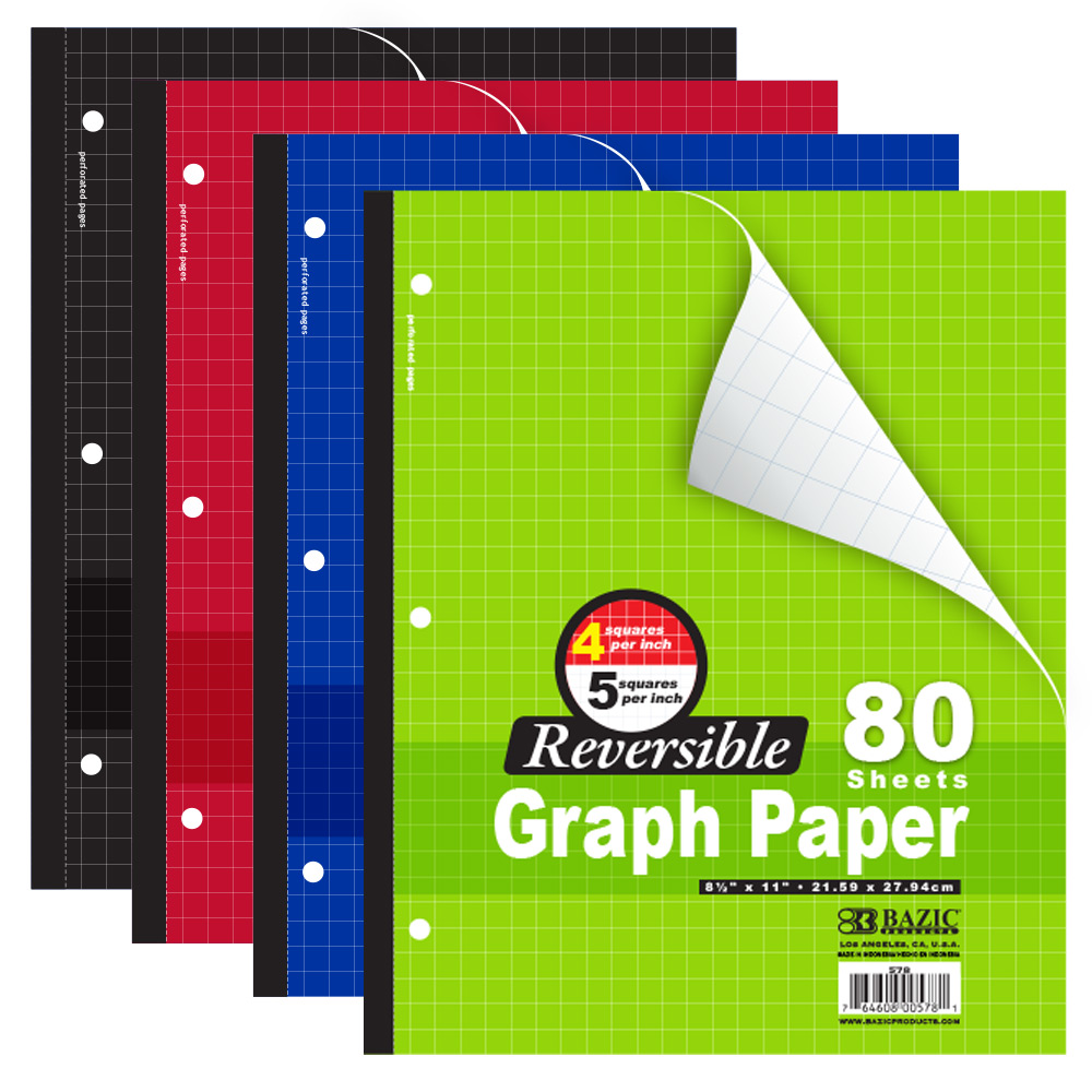 [578] 8.5" X 11" Reversible 4"/5" Quad Ruled Wireless Notebook