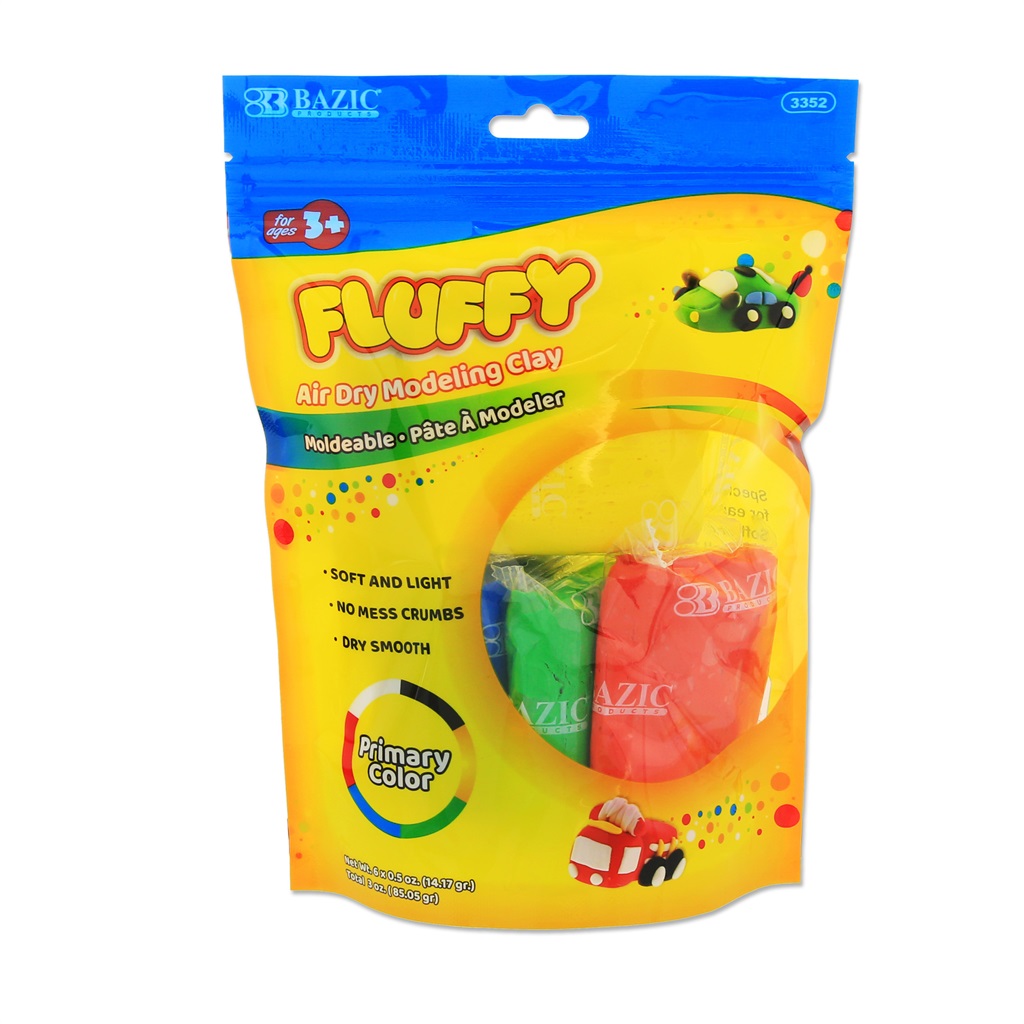 [3352] 0.5 oz 6 Primary Color Air Dry Modeling Clay