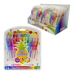 [17086] 24 Scented Essence Gel Pen w/ Cushion Grip