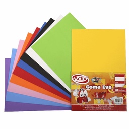 [A804006] Foamy tamaño pliego 40x60cm 10u Colores Surtidos