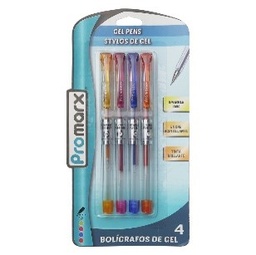 [BP-74728-48] Promarx Shine Gel Pen Asst Colors 4pc