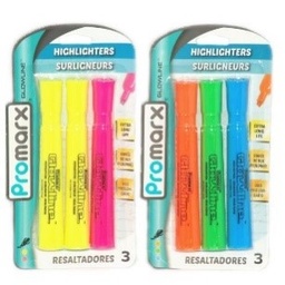 [HS10-AJCB03-48] Promarx Highlighters 3ct Asst Colors