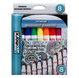 [WM01-ZDAC08-48] Promarx Premium Washable Markers 8ct