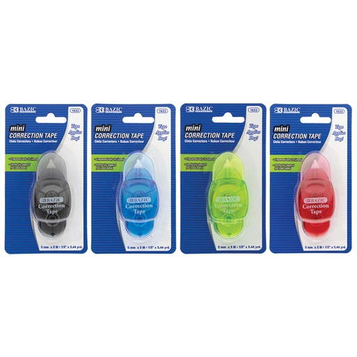 [1633] 5 mm x 196" Mini Correction Tape with Protective Cap