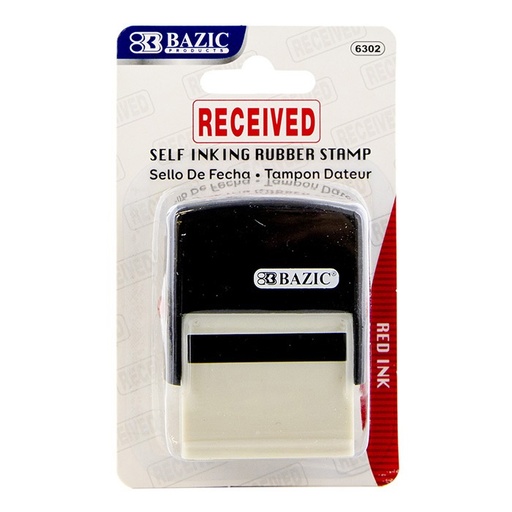 [6302] Received Self Inking Rubber Stamp (Red Ink)
