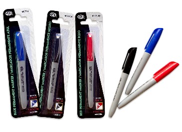 [M0703C] Permanent Marker Black Fine Point (1 Pc/Blister)