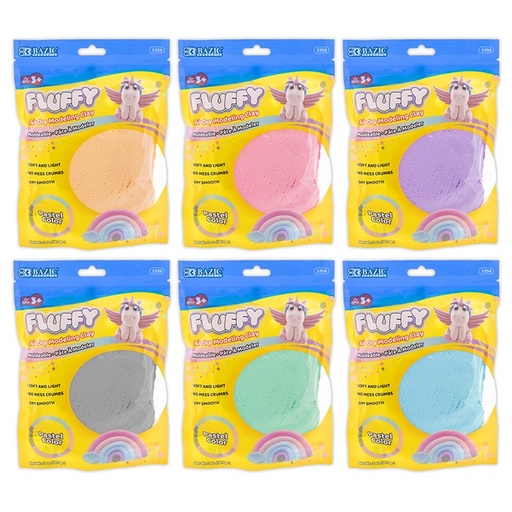 [3354] 2 Oz. Pastel Colors Air Dry Modeling Clay