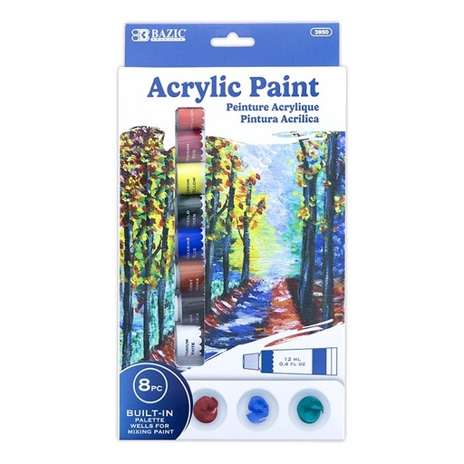 [3950] 0.4 FL OZ (12 mL) 8 Colors Acrylic Paint
