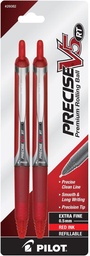 [PIL26082] Precise V5 2 PACK • EXTRA FINE POINT RED