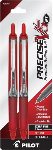 [PIL26082] Precise V5 2 PACK • EXTRA FINE POINT RED