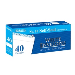 [5067] #10 Self-Seal White Envelopes (40/Pack)