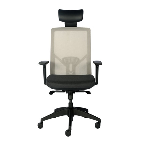 [VITA-BLK] Black frame, synchro mechanism, adjustable lumbar support & arms (optional head rest)