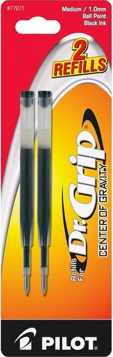 [PIL77271] Dr. Grip Center Gravity, Refill, Medium PK/2 Blk