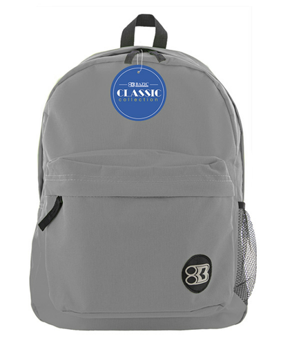 [1061] 17" Gray Classic Backpack