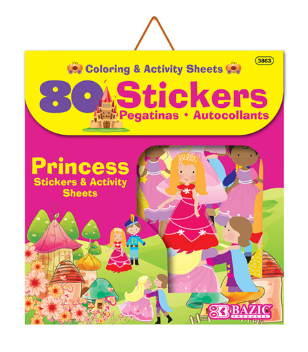 [3863] Princess Series Assorted Sticker (80/Bag)