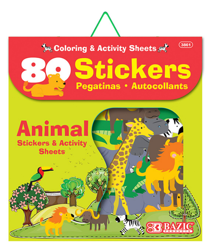 [3861] Animal Series Assorted Sticker (80/Bag)