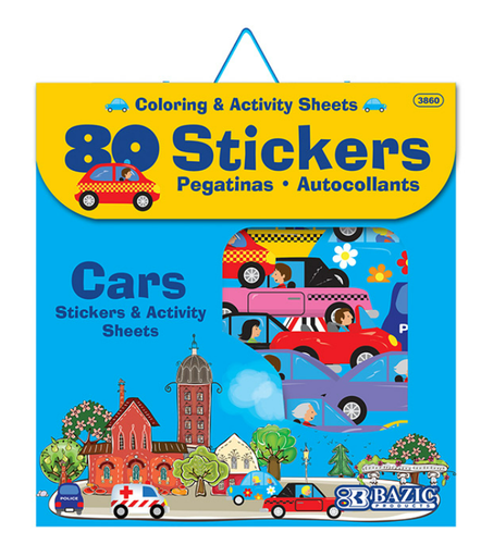 [3860] Car Series Assorted Sticker (80/Bag)