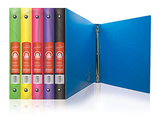 [3121] 1" Swirl Poly 3-Ring Binder w/ Pocket