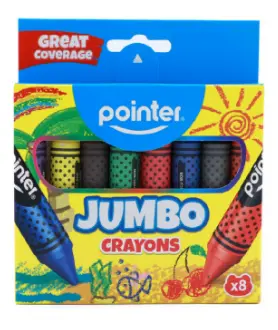 [CY-JB-8HQ-EN] CRAYONS, JUMBO, SET OF 8 COLORS