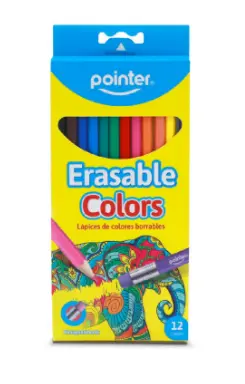 [CPP-12-EN] COLORED PENCILS, ERASABLE , SET OF 12 COLORS