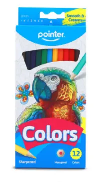 [BT-HCP-12-EN] COLORED PENCILS, INTENSE, HEXAGONAL, SET OF 12 COLORS