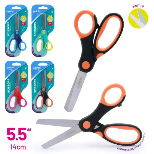 [SC-2366-EN] SCHOOL SCISSORS, COLORED HANDLE, 5.5", 1 PIECE
