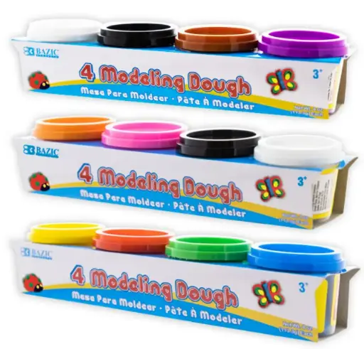 [3302]  4 oz Primary Color Modeling Dough (4/Pack)