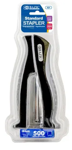 [621] Stand-Up Standard (26/6) Full Strip Stapler w/ 500 Ct. Staples