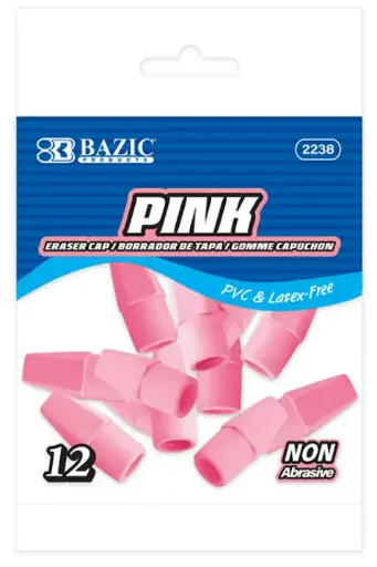 [2238] Pink Eraser Cap (12/Pack)